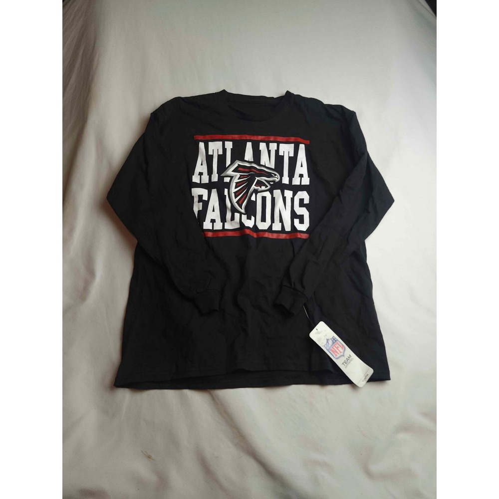NFL‎ Atlanta Falcons Youth XL Long Sleeve Graphic T-Shirt Black Team Athletics